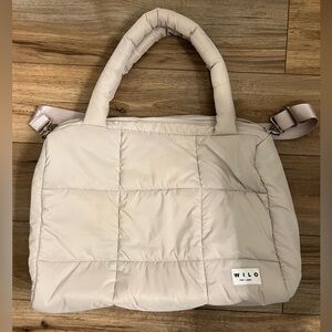 Wilo Quilted Tan Tote Bag